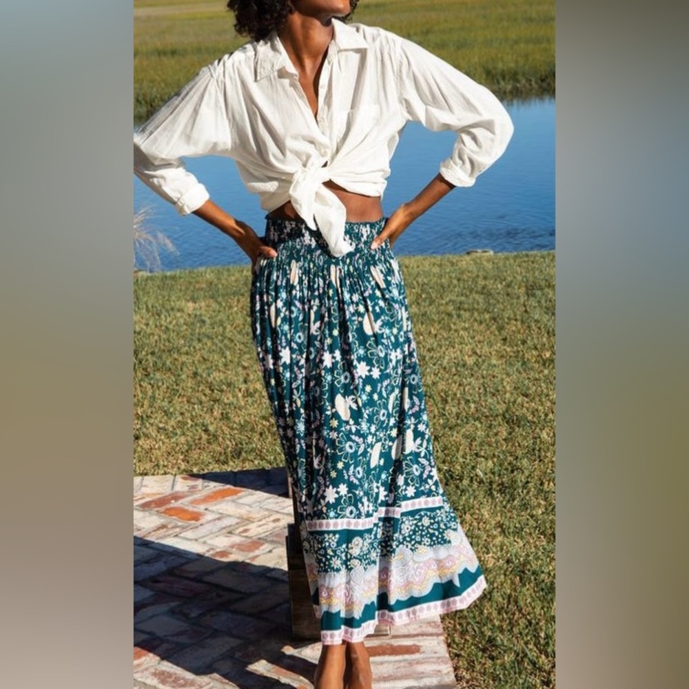 NWT NATURAL LIFE MIDI SKIRT XS/S